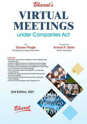 Bharat’s Virtual Meetings under Companies Act, 2013 By Gaurav Pingle – 2nd Edition July 2021- taxscan - shopscan