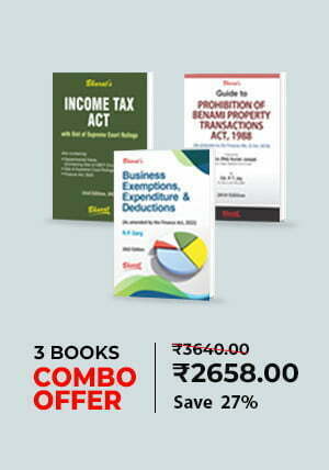 Combo offer - INCOME TAX ACT (Pocket) - BUSINESS EXEMPTIONS , EXPENDITURE & DEDUCTIONS - Guide to PROHIBITION OF BENAMI PROPERTY TRANSACTIONS ACT, 1988 - shopscan