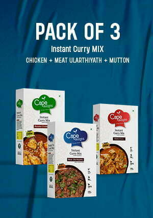 COMBO OFFER - Cape Delight Instant Curry Mix - Malabar Chicken Curry , Mutton Curry and Meat Ularthiyathu - shopscan