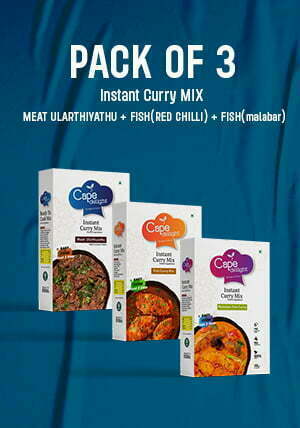 COMBO OFFER – Cape Delight Instant Curry Mix – Meat Ularthiyathu , Malabar Fish Curry , and Fish Curry (Red Chilli) - shopscan