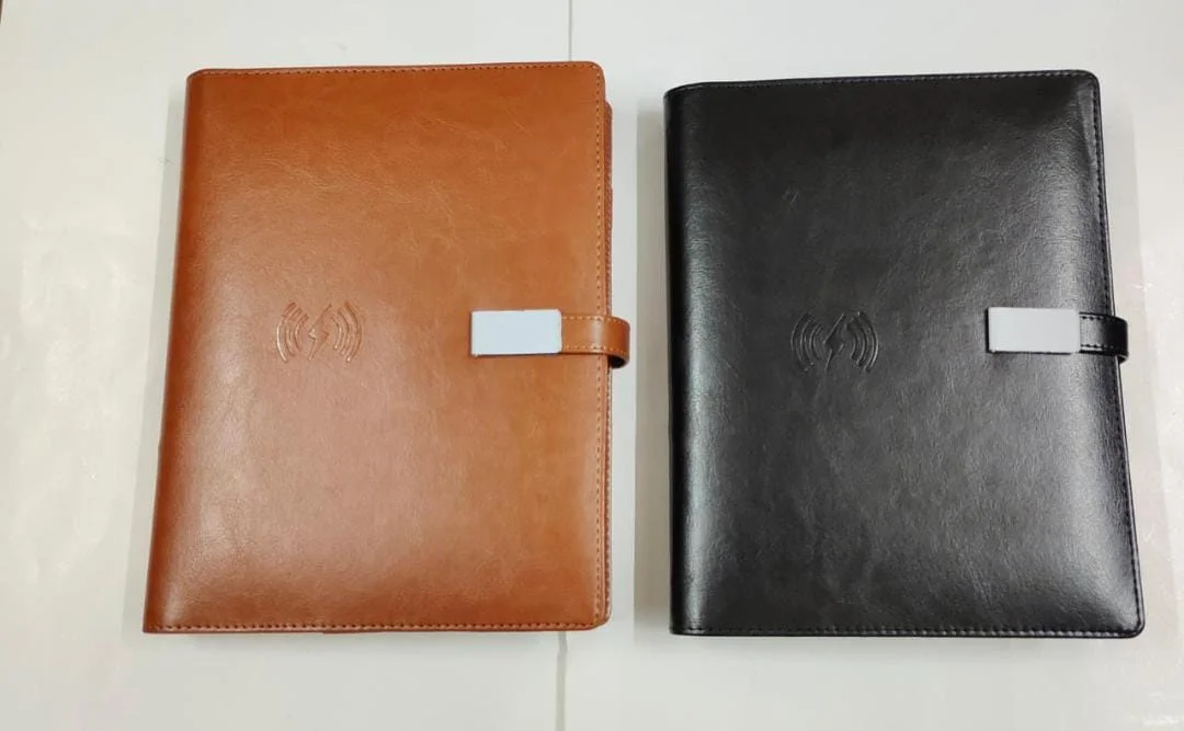 Finfluencer Smart Diary - Finfluencer Wireless Charging Note Book Diary - 16 GB Pen Drive and 5000 Mah Power Bank - Refillable Sheets - SHOPSCAN