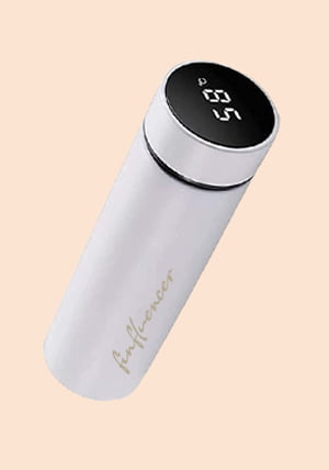 Finfluencer Stainless Steel Touch Screen LED Temperature Display Smart Bottle - shopscan