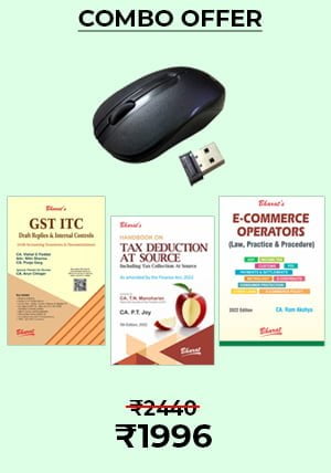 GST ITC Draft Replies & Internal Controls + Handbook on Tax Deduction At Source + E-COMMERCE OPERATORS (Law, Policy & Procedures) + Free Quantum-QHM271 Wireless Optical Mouse Worth ₹799 - shopscan