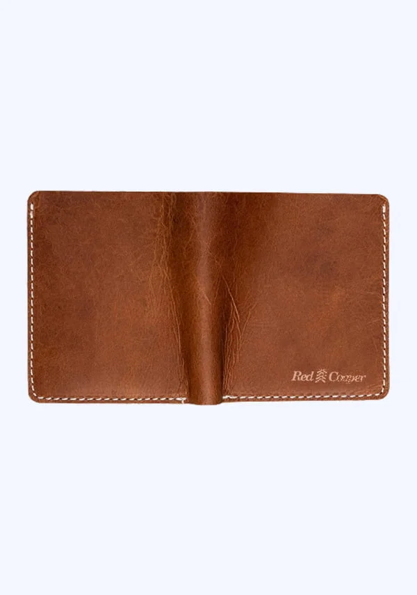 Red Cooper Bifold Vertical Wallet - Tan - Image 4