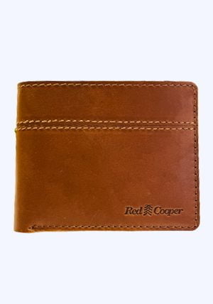 Red Cooper Bifold Wallet - Tan - shopscan