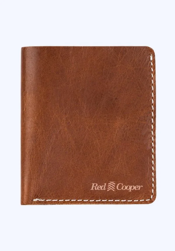 Red Cooper Bifold Vertical Wallet - Tan - Image 2