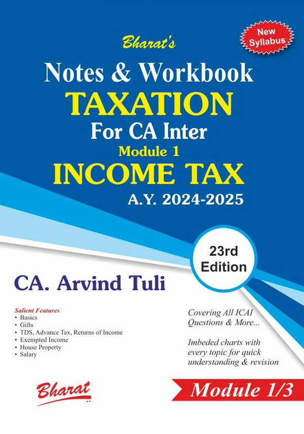 Notes & Workbook Taxation for CA Inter Module 1 Income Tax - shopscan
