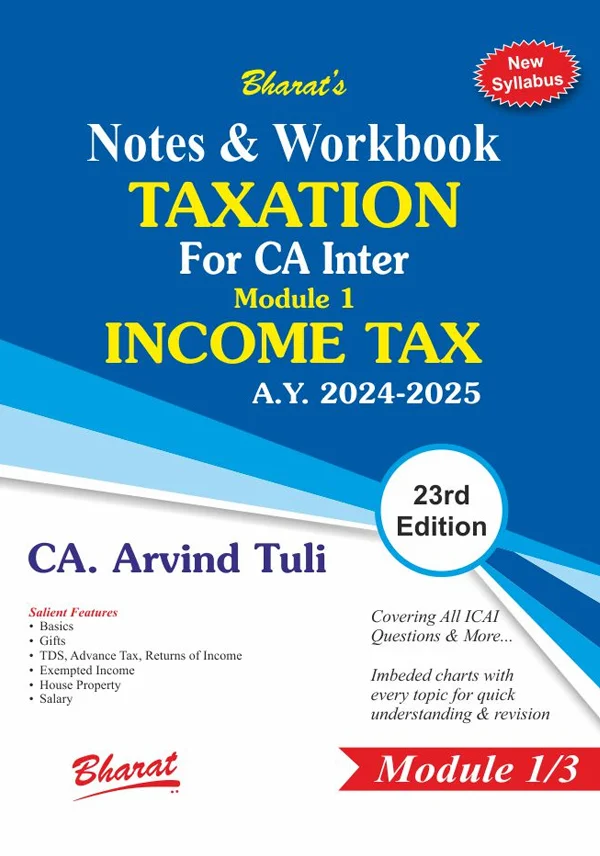 Notes & Workbook Taxation for CA Inter Module 1 Income Tax - shopscan