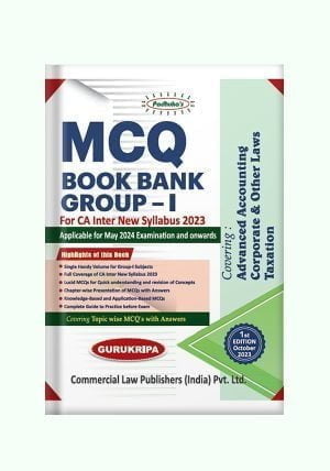 MCQ Book Bank Group-I - CA Inter New Syllabus 2023 - MCQ Book - CA Inter New Syllabus 2023 Book - MCQ Book for CA Inter - CA Book - MCQ Book - Shopscan