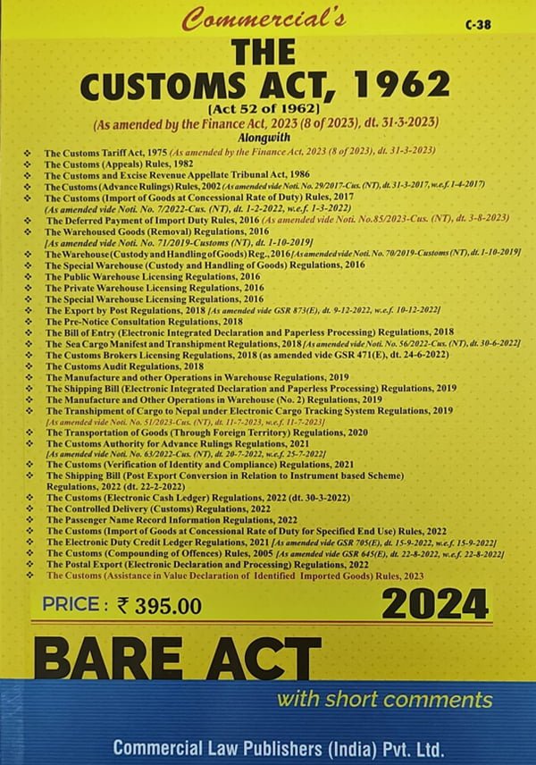 Bare Act on The Customs Act
