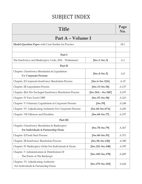 Handbook for Insolvency Professional's Examination | 2 Vol. Set - Image 3
