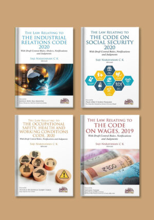 The Law Relating to The Code on Social Security, 2020: With Draft Central Rules, Notifications and Judgments - shopscan The Law Relating to The Code on Wages, 2019: With Draft Central Rules, Notifications and Judgments - shopscan The Law Relating to The Industrial Relations Code, 2020: With Draft Central Rules, Orders, Notifications and Judgments- shopscan The Law Relating to The Occupational Safety, Health and Working Conditions Code, 2020: With Draft Central Rules, Notifications and Judgments - shopscan