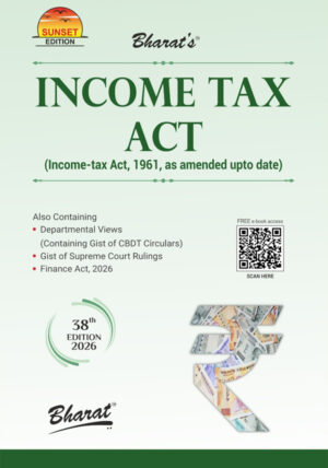Income Tax Act 2026 book cover with green design and rupee symbol