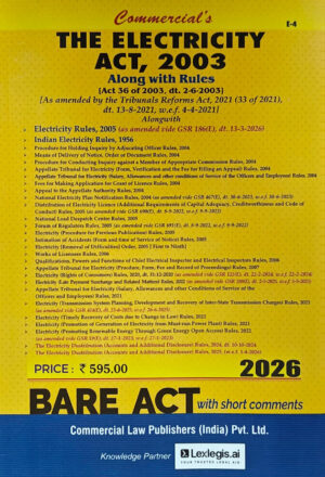 the electricity act 2003 bare act book 2026 edition